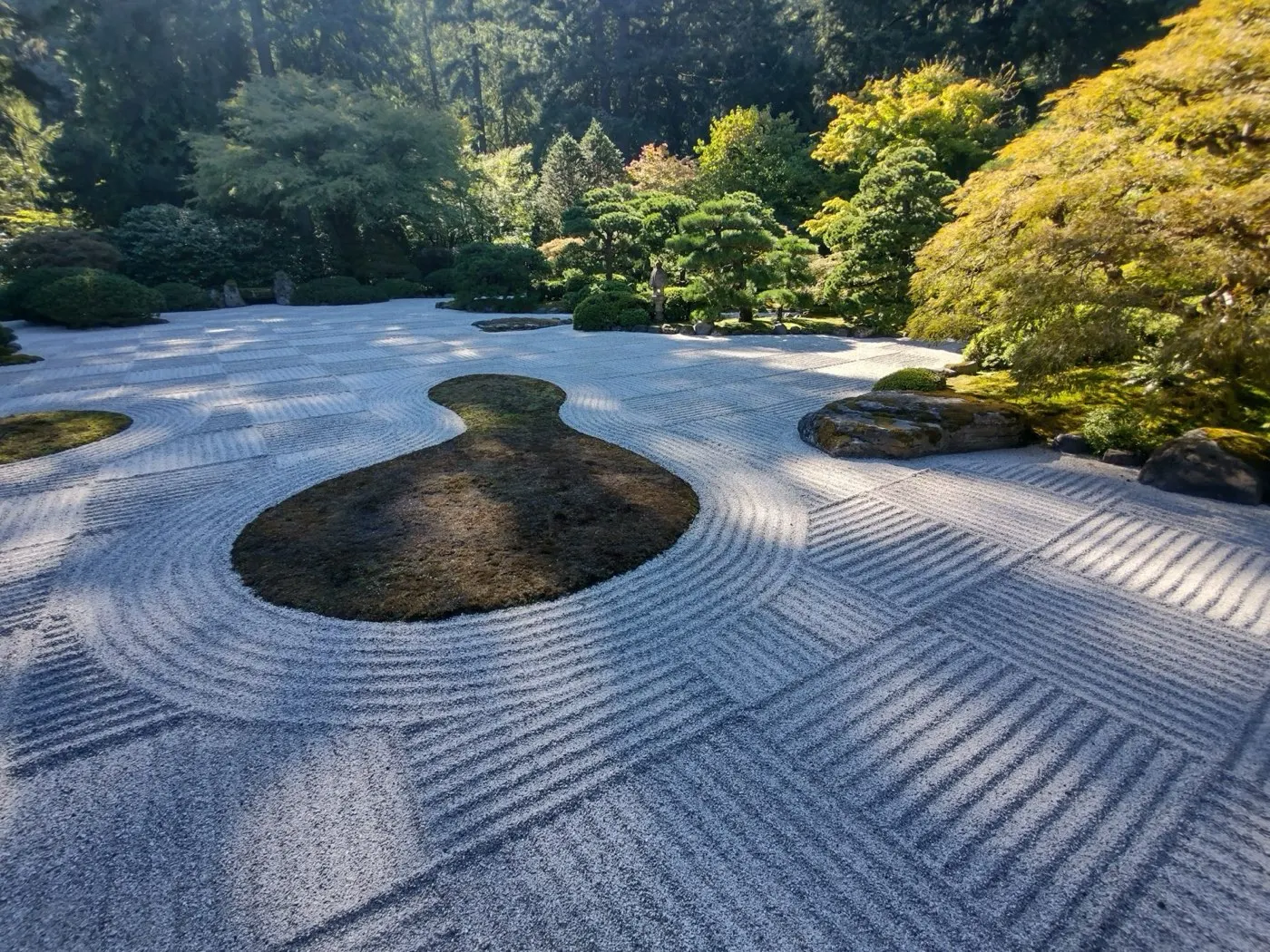 Raked stone garden